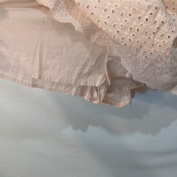NWT Blush Pink Mustard Seed 100% Cotton Eyelet Babydoll Dress Romper Size M - Picture 11 of 11